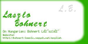 laszlo bohnert business card